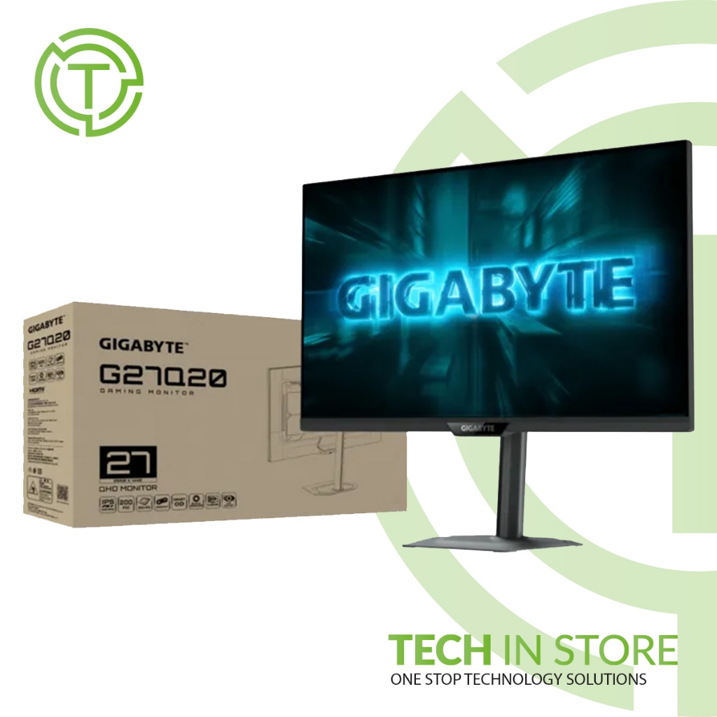 Gigabyte G27Q20 Gaming Monitor 27Inch SS IPS 2560 x 1440 QHD 200Hz 123% sRGB