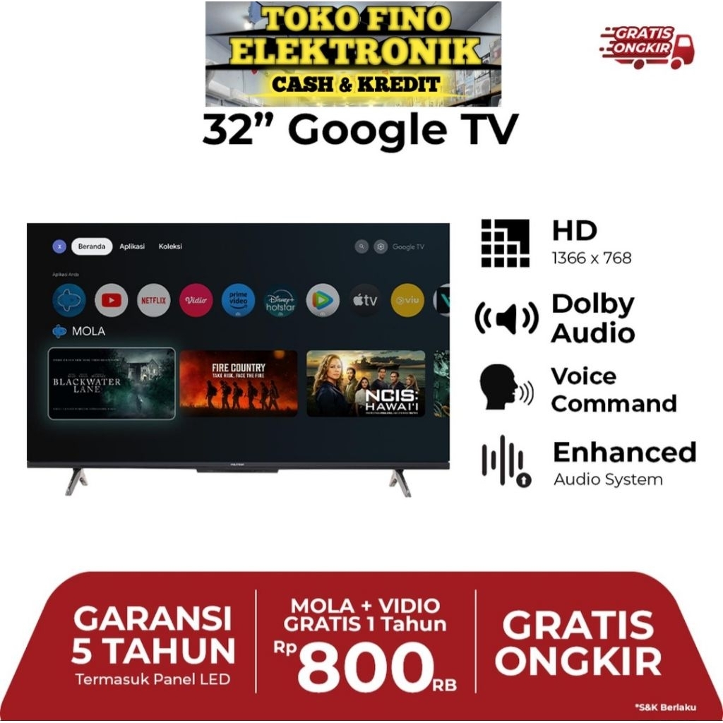 POLYTRON 32in 43in SMART GOOGLE TV PLD-32RG5059 / PLD-43RG5059