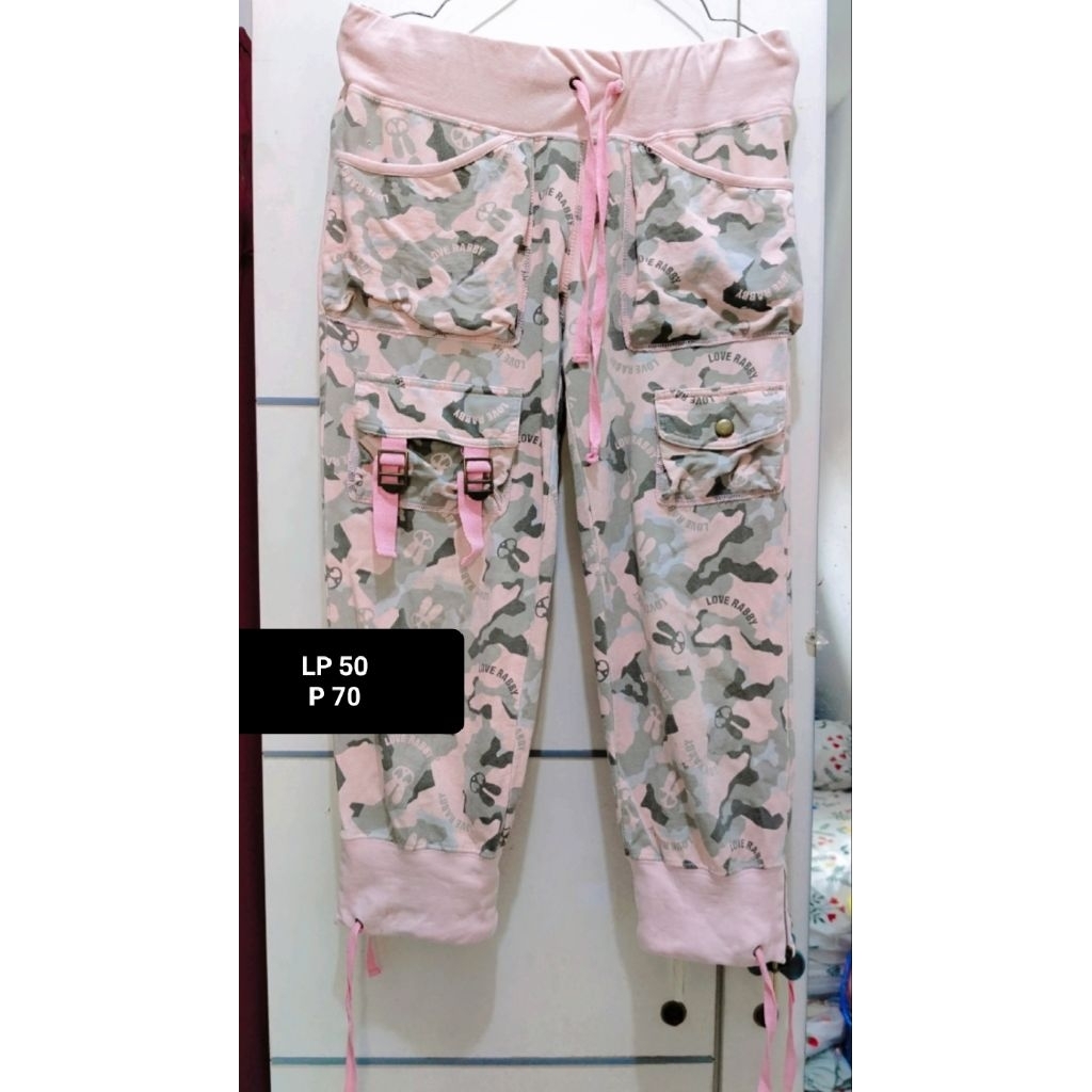 Preloved Celana pink loreng