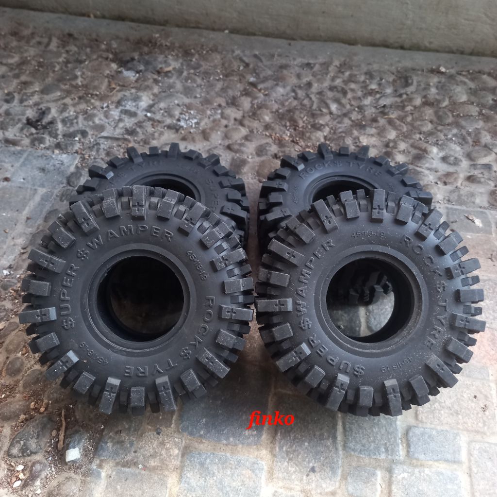 4 pcs ban bandito 1.9 super swamper rc adventure, crawler, soft + innerfoam