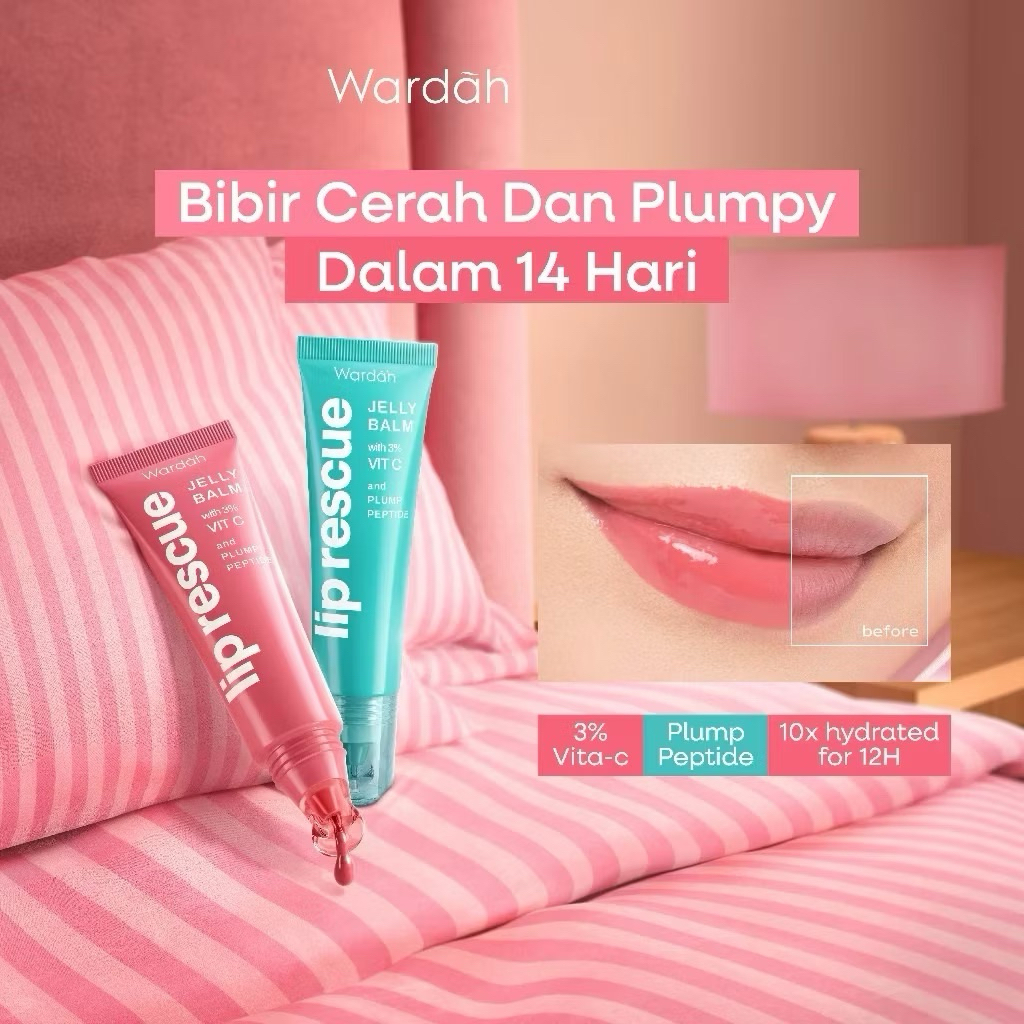 Wardah Lip Rescue Jelly Balm / wardah lip balm / wardah lip rescue lip balm