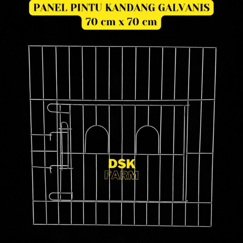 Pintu Kandang Ayam Galvanis 70×70 cm | Packing Kardus