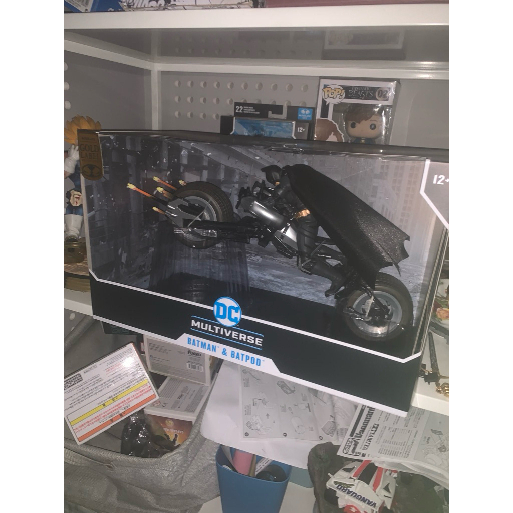 mcfarlane dark knight batman and batpod