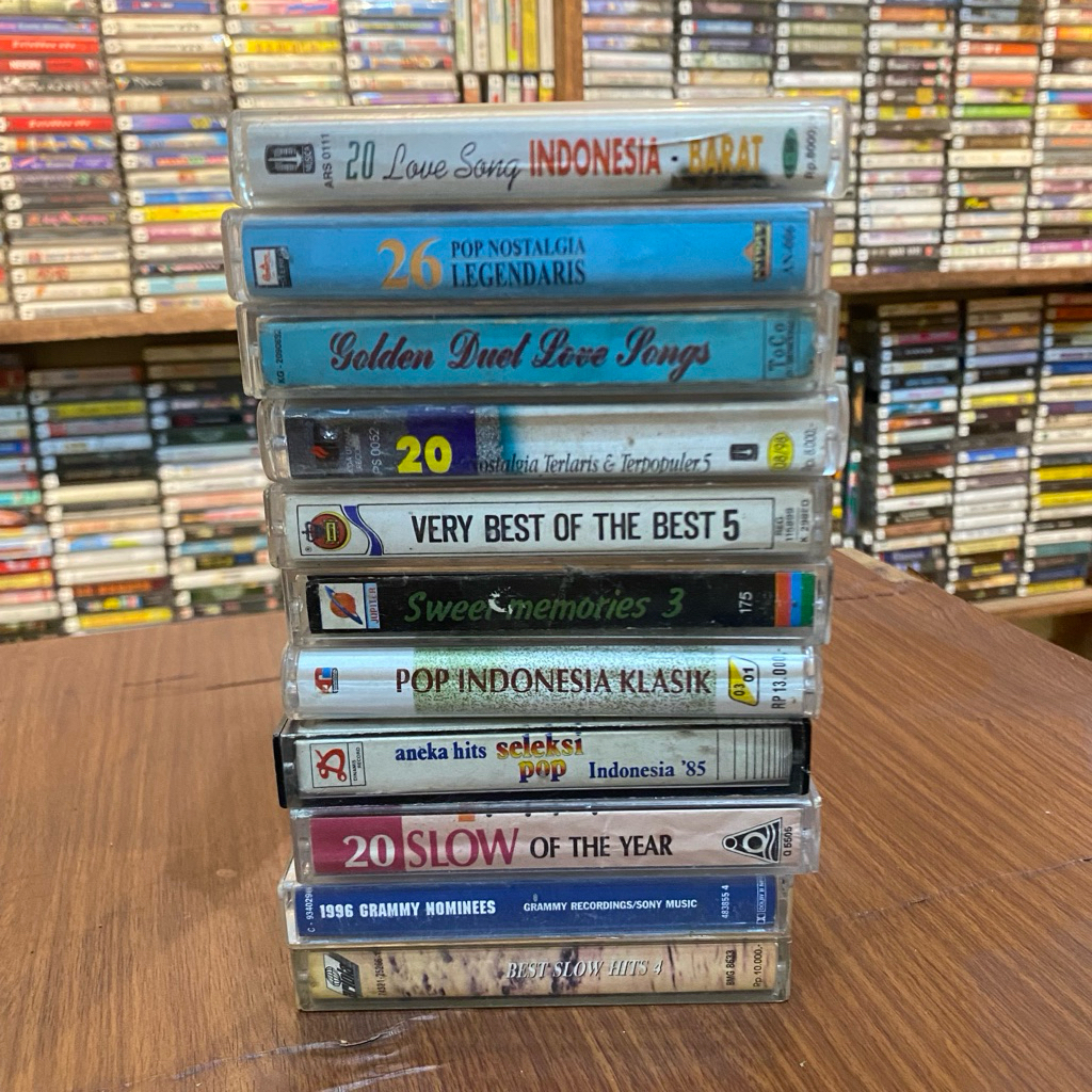 kaset pita kompilasi lagu pop Indonesia dan barat bertema nostalgia dan love songs | 20 Love Song In