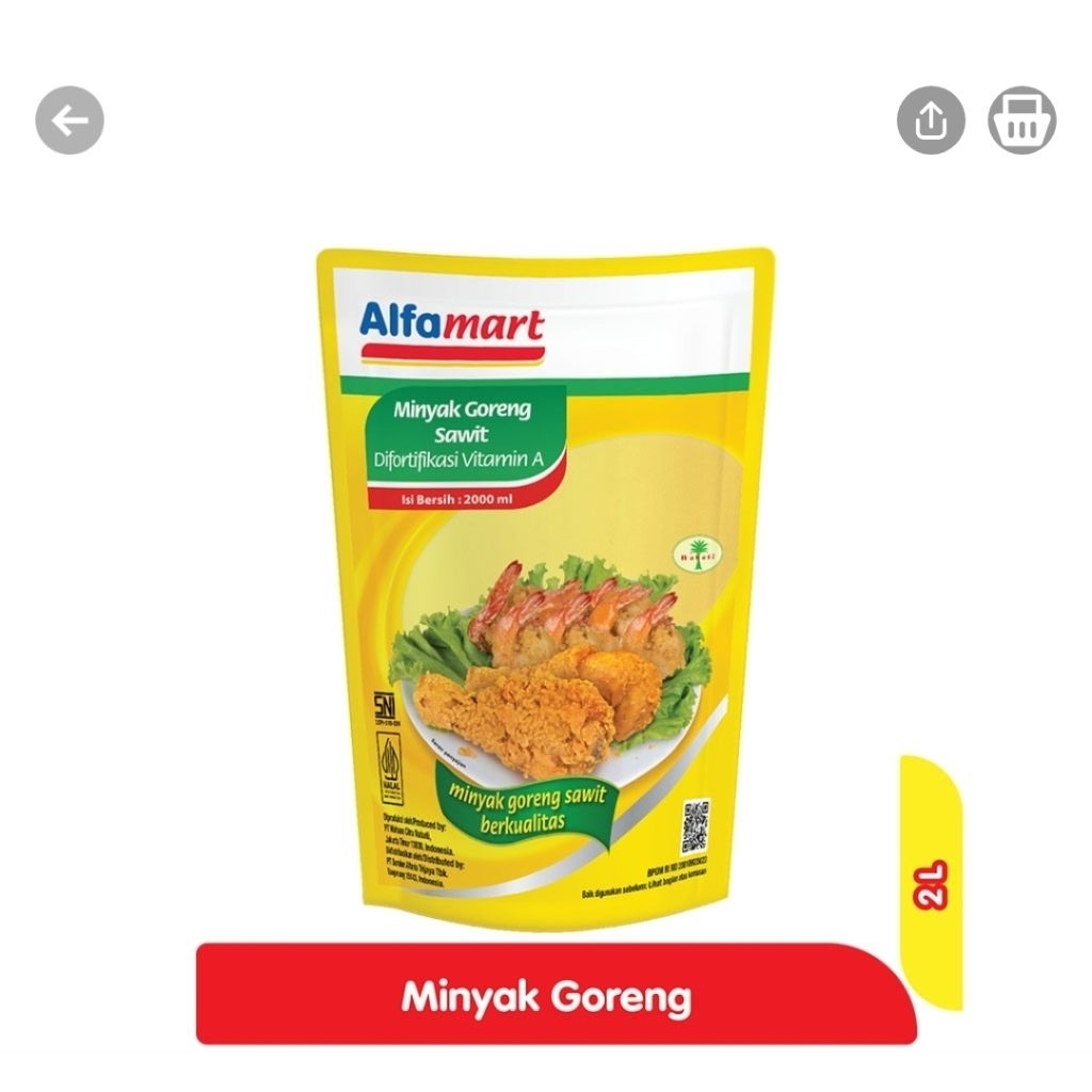 Alfamart Minyak Goreng Pouch 2 L