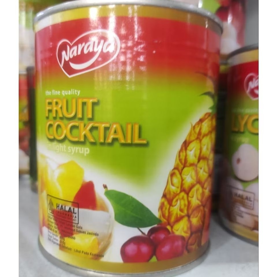 Naraya Fruit Cocktail buah kalengan mix 858gr halal