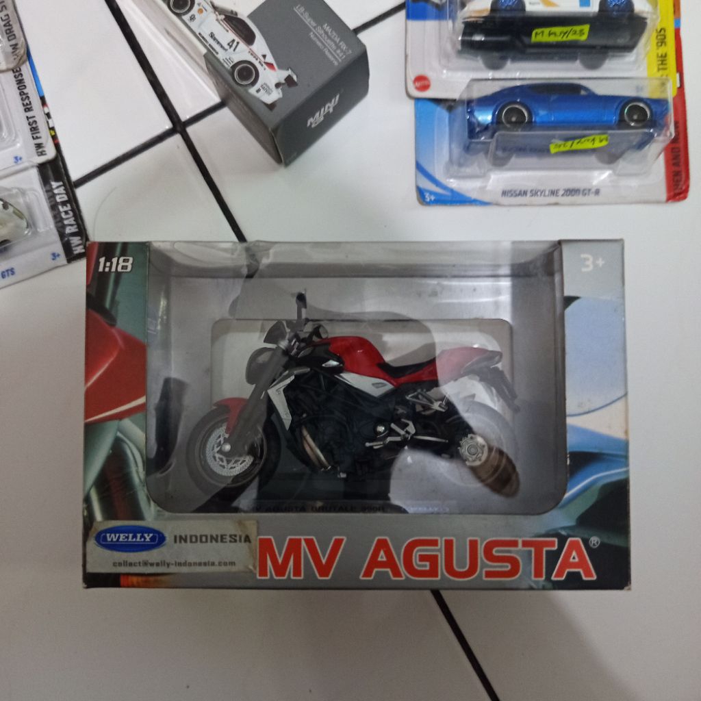welly miniatur motor MV Agusta box tidak mulus