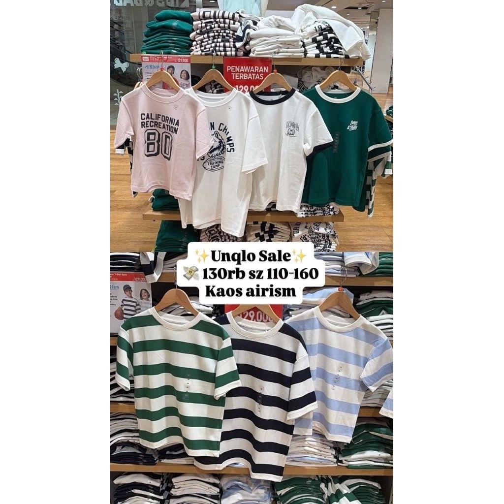 UNIQLO AIRISM KAOS KATUN KIDS