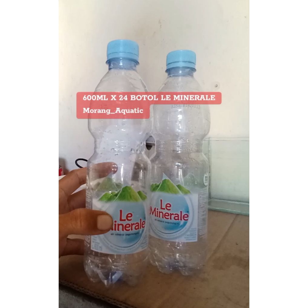 Botol kosong bekas air le mineral 600 ml paket 24 pcs