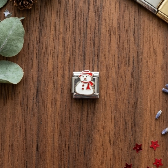 Charm Italian Bracelet Snowy Smile Premium | Charm Satuan Pria Wanita Aesthetic | Lunivra Charm