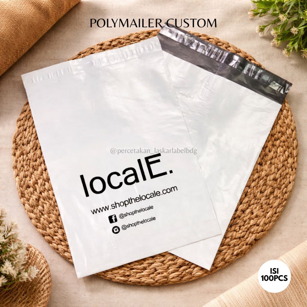 paket hemat isi 100pcs/plastik custom/polimer sablon/polimer pakian/polimer custom