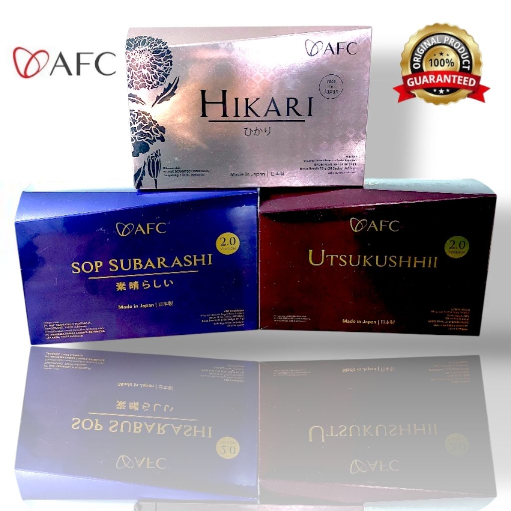 AFC SOP Subarashi Utsukushhii Hikari ORIGINAL MADE IN JAPAN DNA Salmon Stemcel herbal hikari
