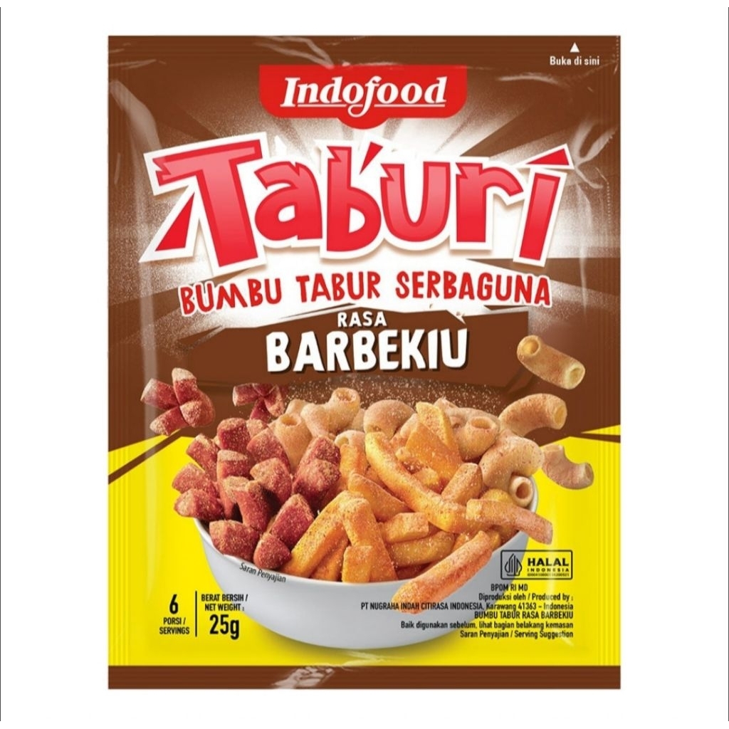 Indofood Taburi Bumbu Tabur Serbaguna Barbekiu 25g Bumbu Kentang Goreng