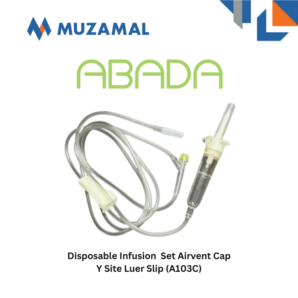 ABADA Disposable Infusion Set Type Y with Airvent Luer Slip - Adult (Dewasa)