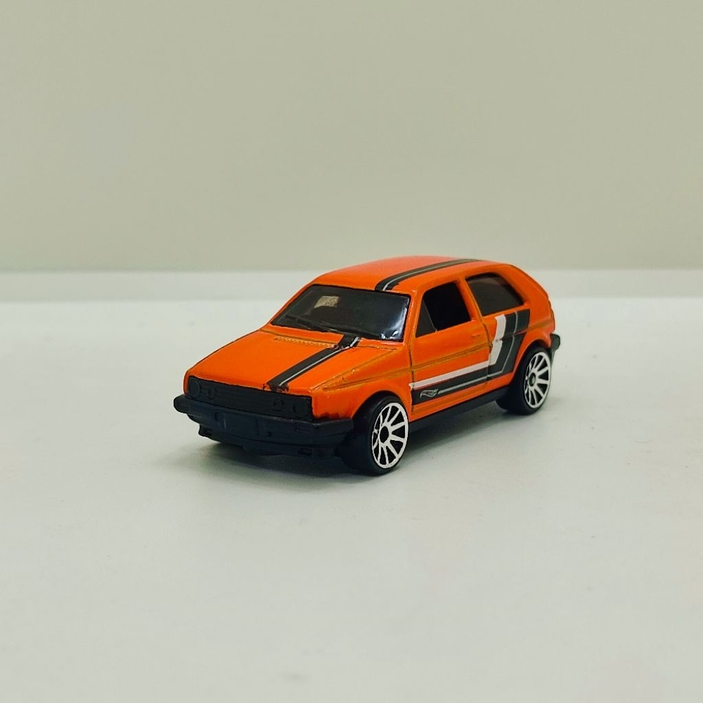 LOOSE Diecast Hot Wheels Volkswagen Golf MK2 Orange Mainan Anak Mobilan Murah Lelang Hotwheels VW Th