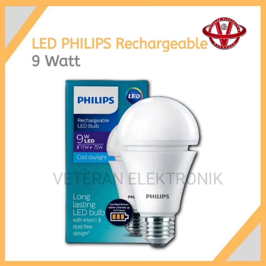 Lampu Led PHILIPS Emergency Rechargeable 9 Watt