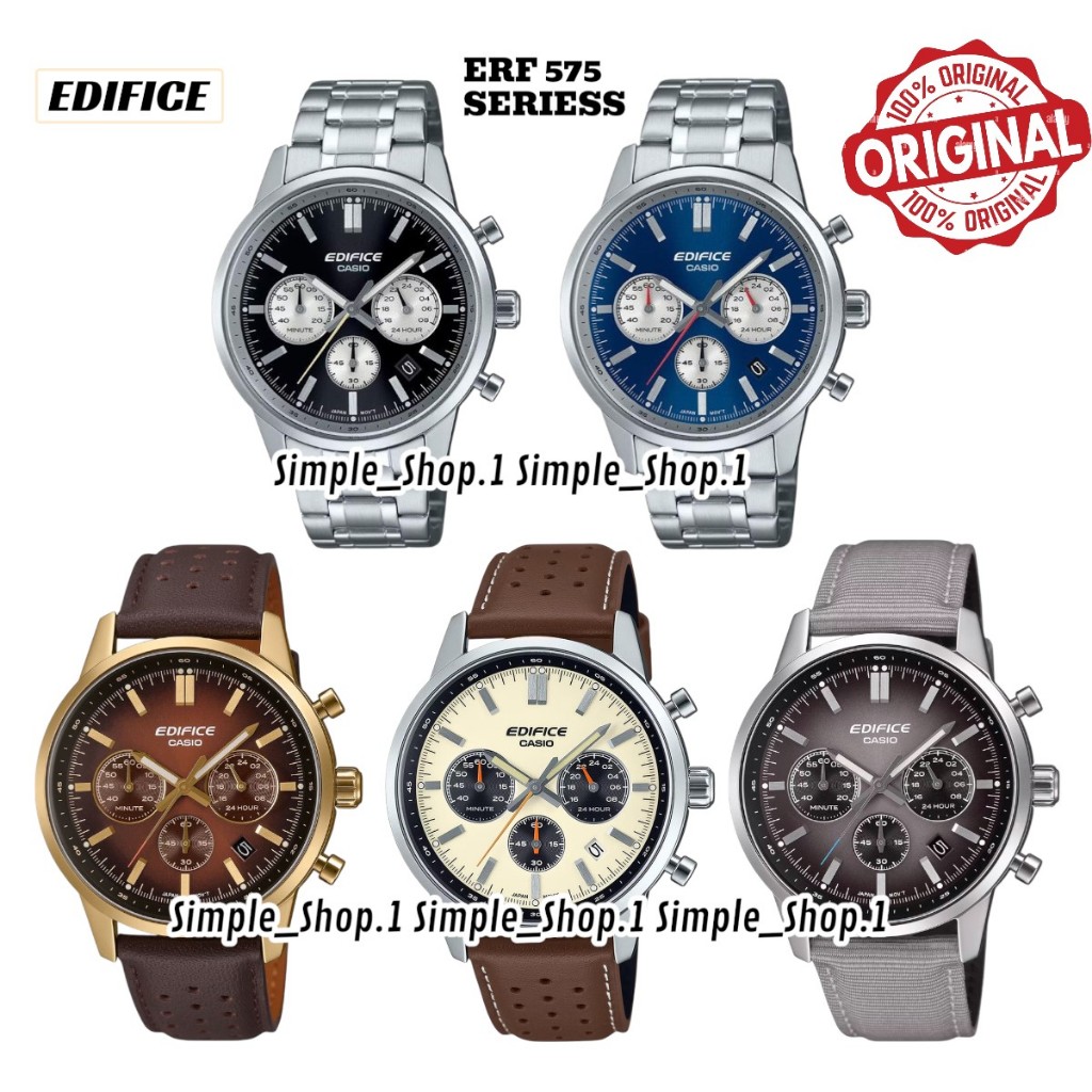 Original 100% Jam Tangan Pria Casio EDIFICE EFR-575CL-5A EFR-575C-8A EFR-575D-1ADF EFR-575D-2ADF EFR