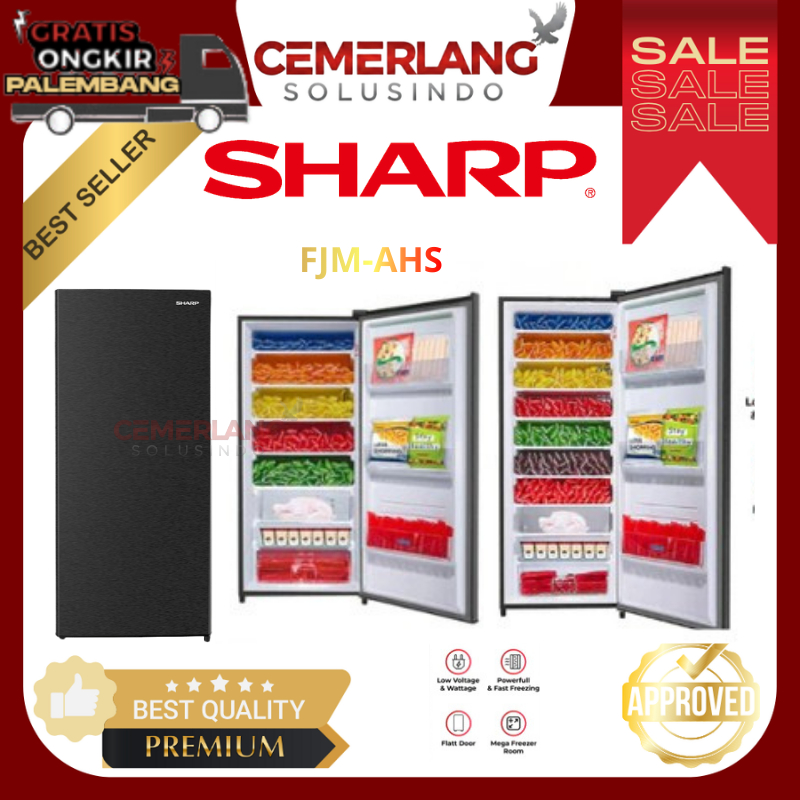 Kulkas Sharp Freezer Kulkas Rak FJM186AHS Kulkas Rak Sharp Kulkas 6 Rak Freezer