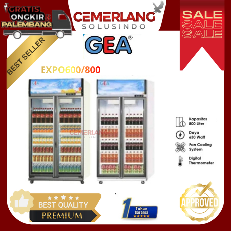 Showcase GEA 2 Pintu - EXPO600 / EXPO800 Kulkas Display Cooler GEA