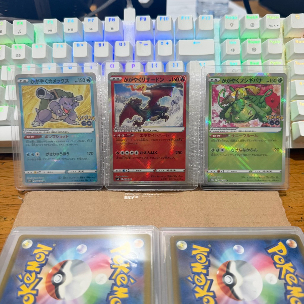 Charizard Blastoise Venusaur Pokemon Go Vstar Set RAW Original Japanese Kartu Pokemon TCG