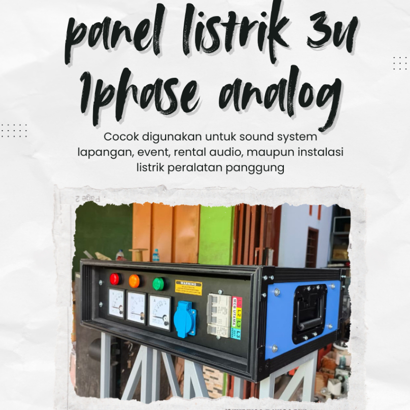 PANEL LISTRIK 3U 1PHASE ANALOG – PANEL POWER SOUND SYSTEM