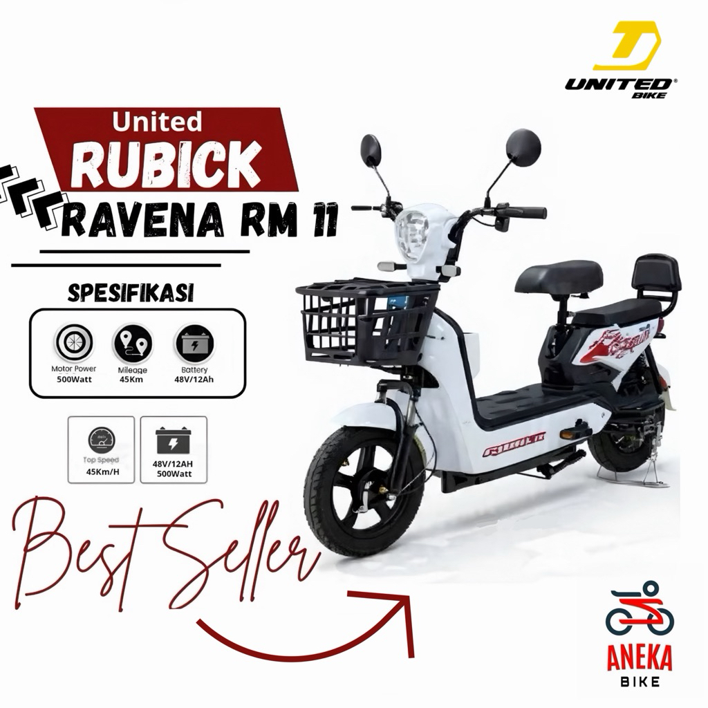 RUBICK RAVENA RM 11 NEW SEPEDA LISTRIK TERBARU DARI UNITED BIKE RAVENA RM 2