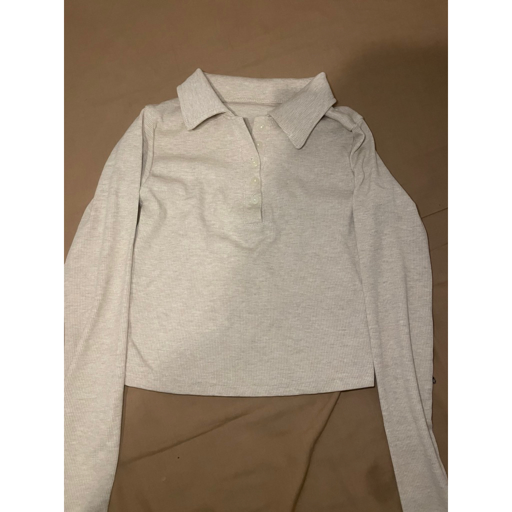 polo shirt wanita crop top