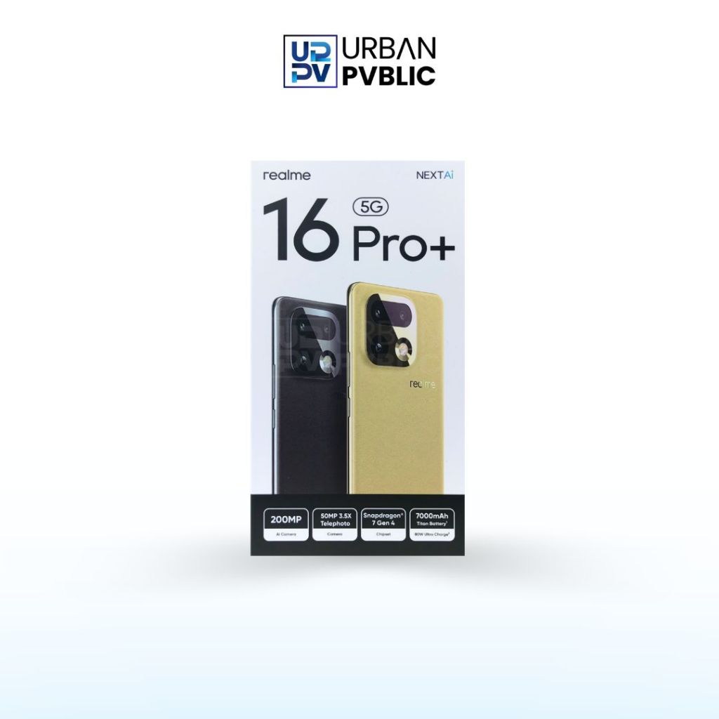 REALME 16 Pro+ 5G 12/512GB Layar AMOLED Smartphone Kamera 200MP Ultra Charge 80W 7000mAh Garansi Res