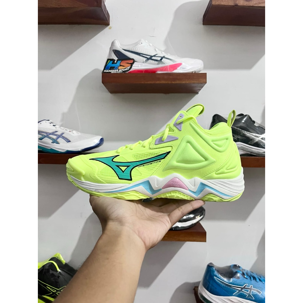 Mizuno Wave Momentum 3 Mid Original - Mizuno Neo Lime/Black/Splish Splash