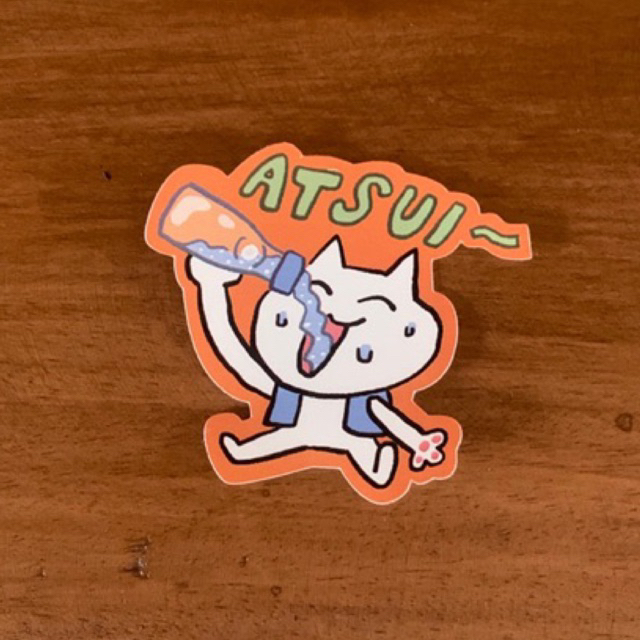 Neko Samaa Minum Ramune - Vinyl Sticker