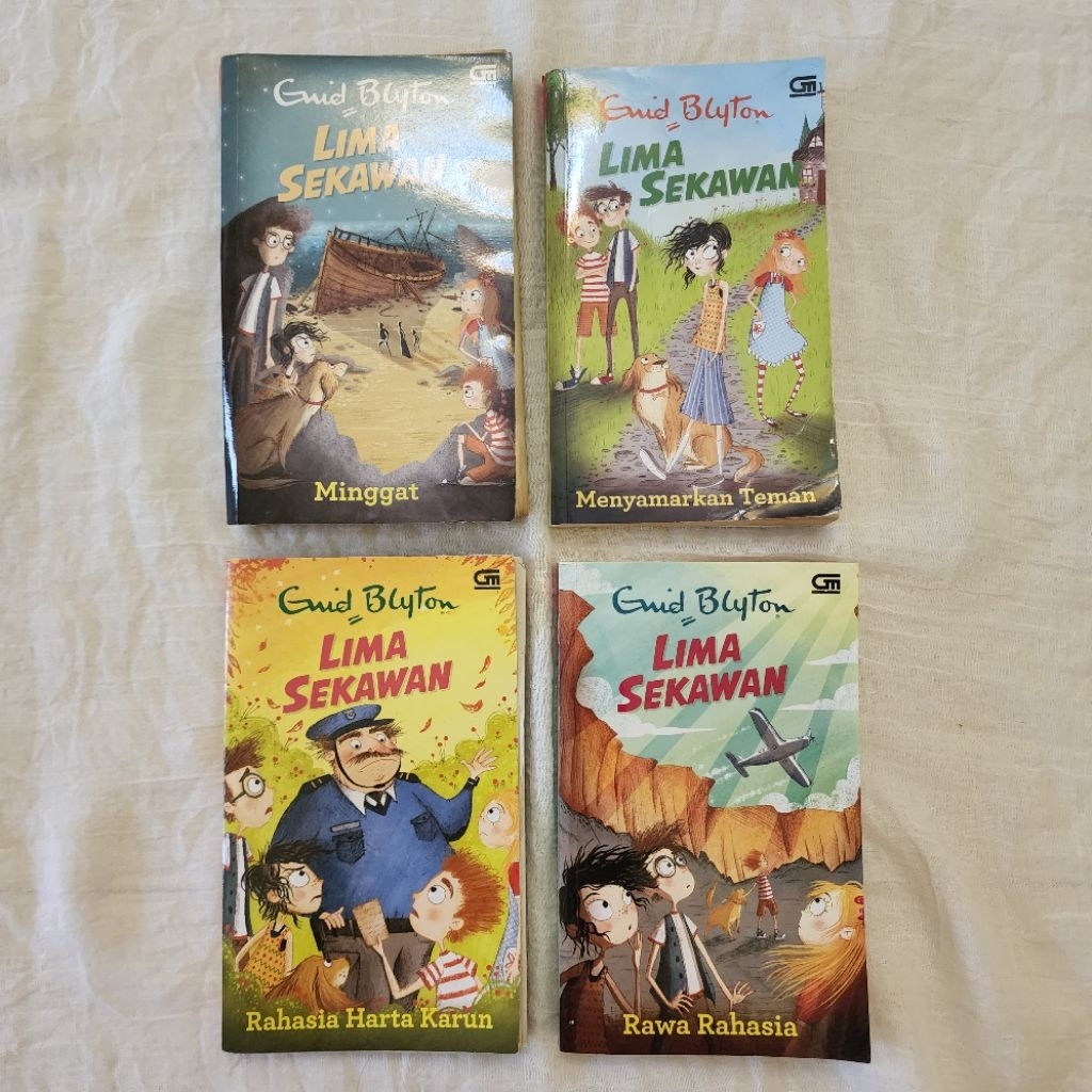 Preloved pribadi - Bundle 4pcs buku Lima Sekawan (Enid Blyton)