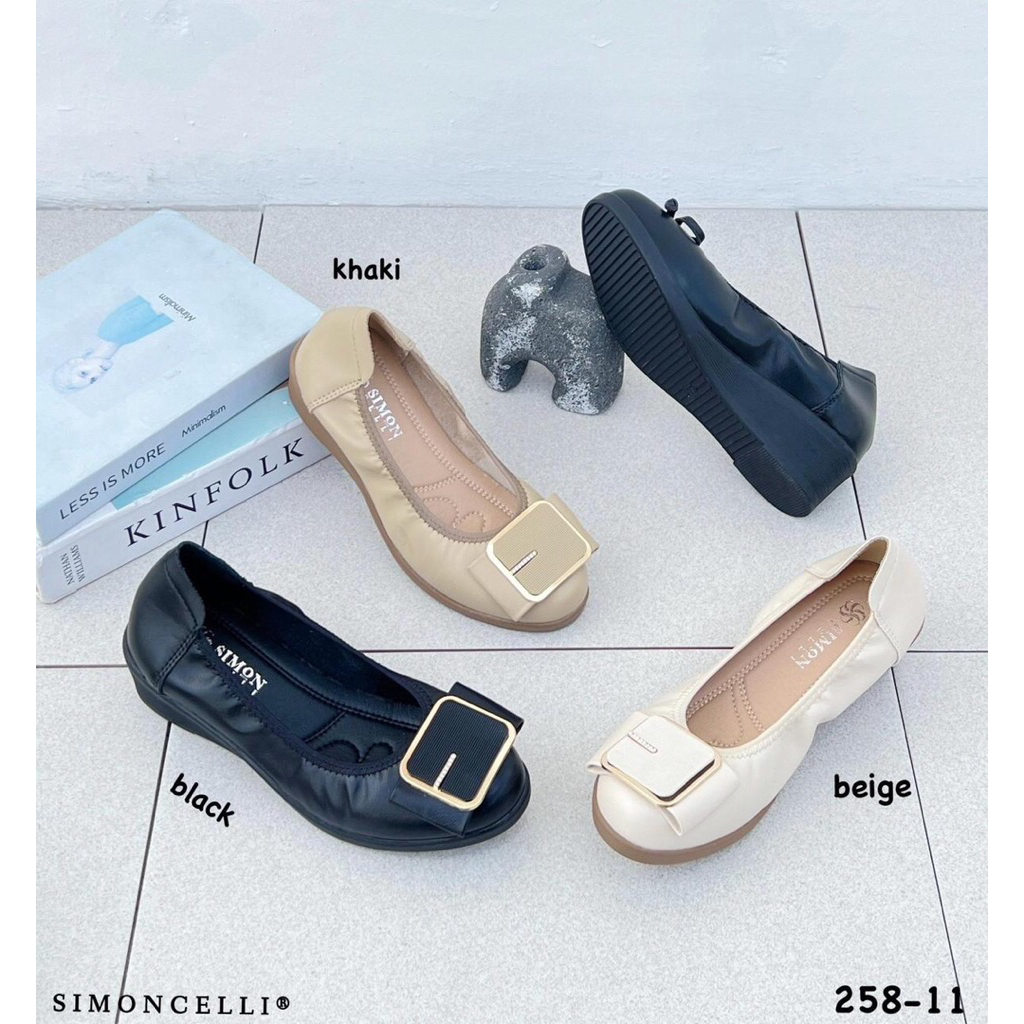 sepatu wedges rendah wanita Simoncelli