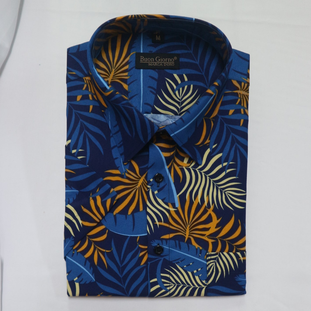 SEMI BATIK Kemeja Printing BUON GIORNO MD 2452 Lengan Pendek