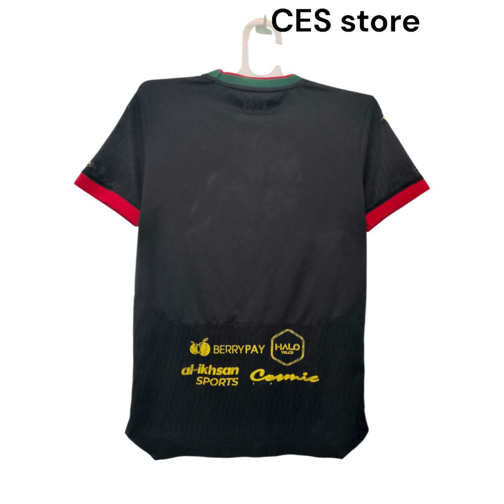 jersey baju bola kedaf fc malaysia sport casual hitam