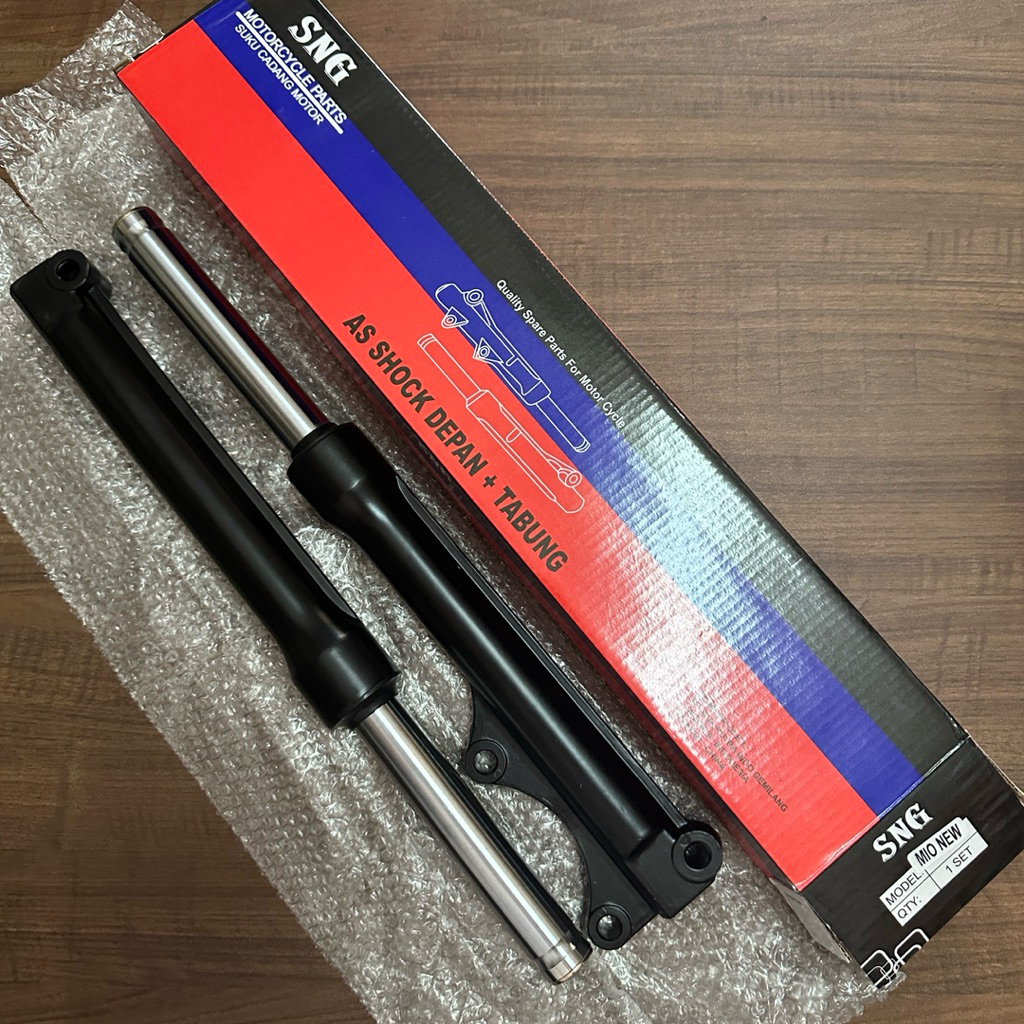 (BLACK) SNG MIO NEW AS TABUNG DEPAN SHOCK ASSY SHOK SOK FRONT FORK COVER TUBE PIPE KIRI KANAN KIT SE