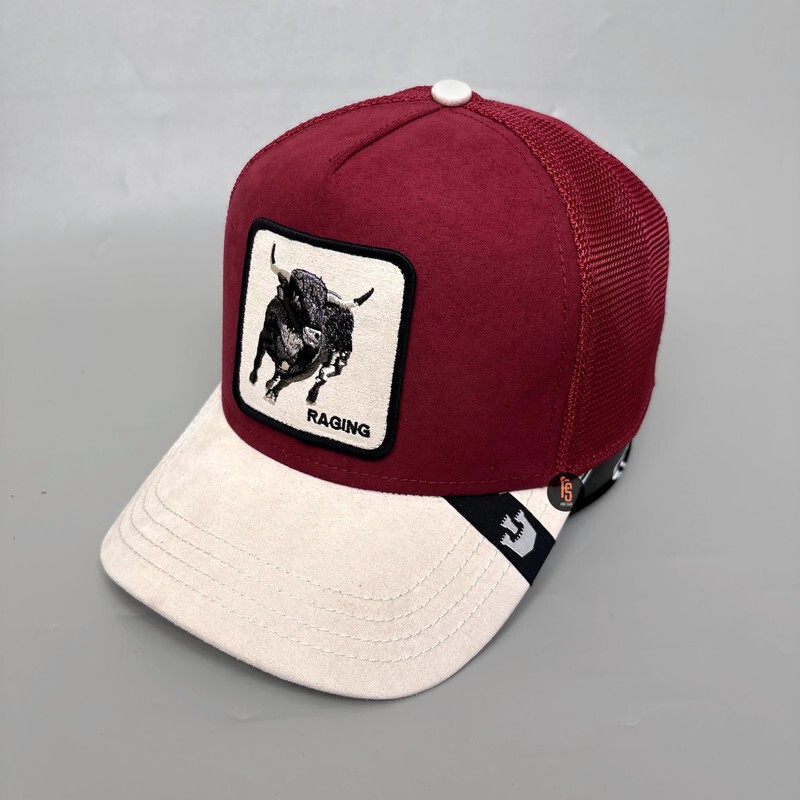 TOPI ORIGINAL GOORIN BROS TRUCKER THE SUEDE BULL RED BEIGE