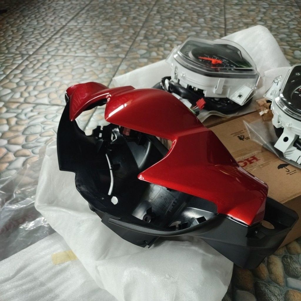 COVER HANDLE FRONT BATOK KEPALA TOTOK SET HONDA REVO FIT REVO R 110 NEW 5320C-KWW-A80 ORIGINAL AHM