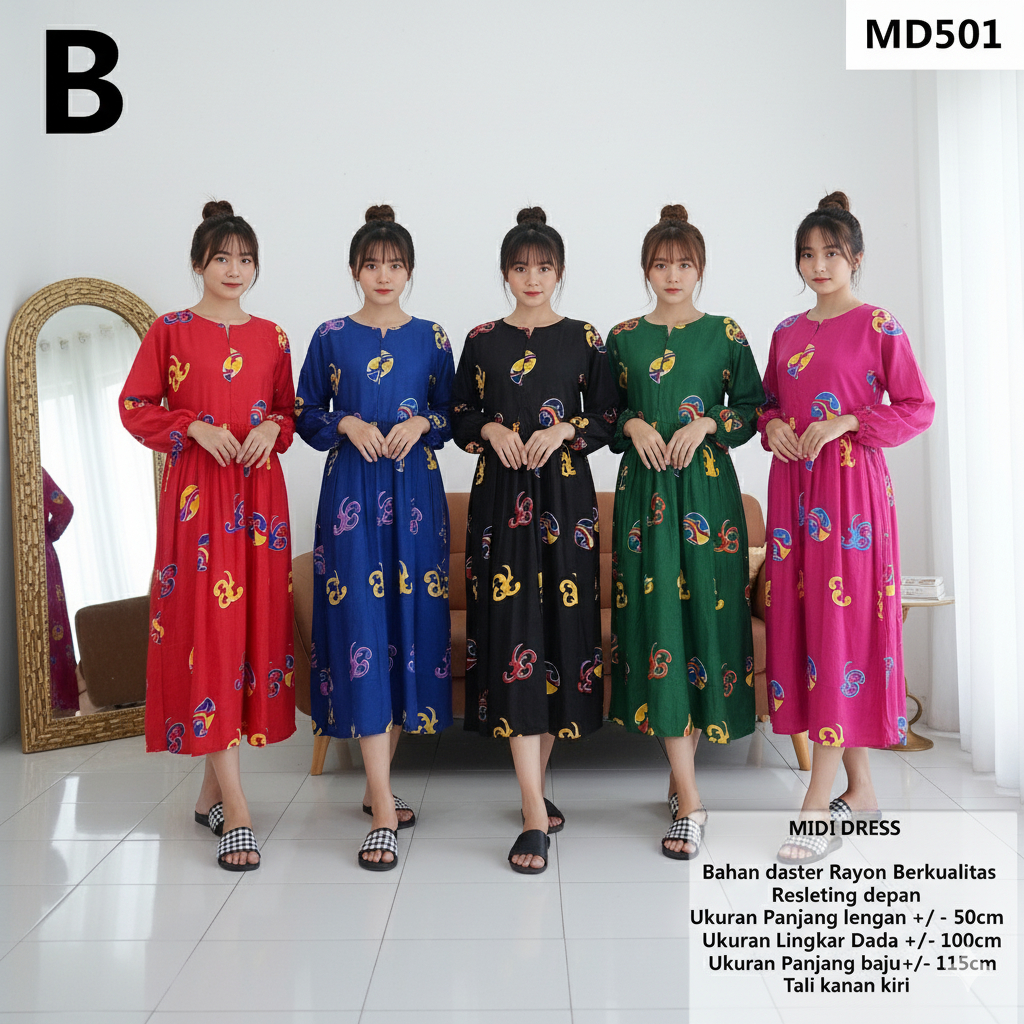 [ MD ] GROSIR MIDI DRESS / DASTER RUMAHAN / DASTER REMAJA / DASTER BUSUI / DASTER HAMIL