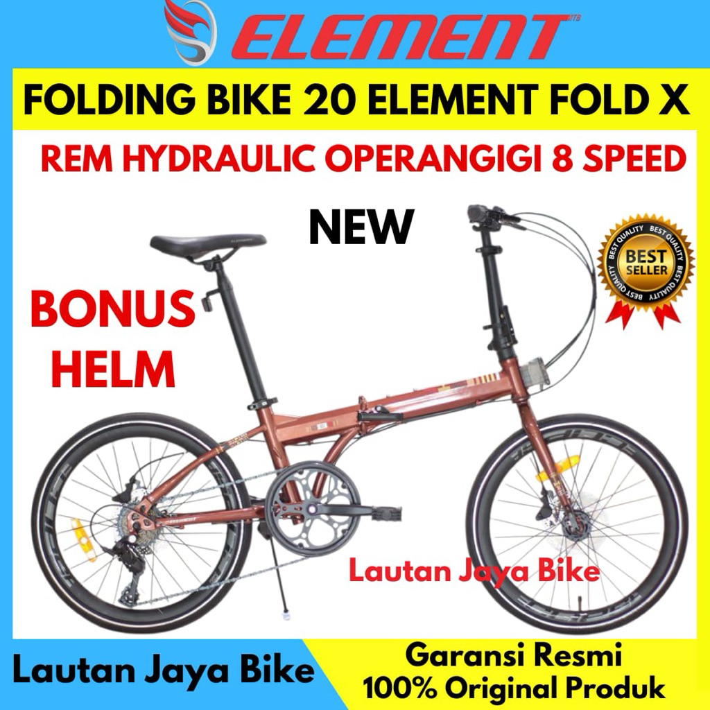 SEPEDA LIPAT 20 ELEMENT FOLDX 8 Rem Hydraulic New