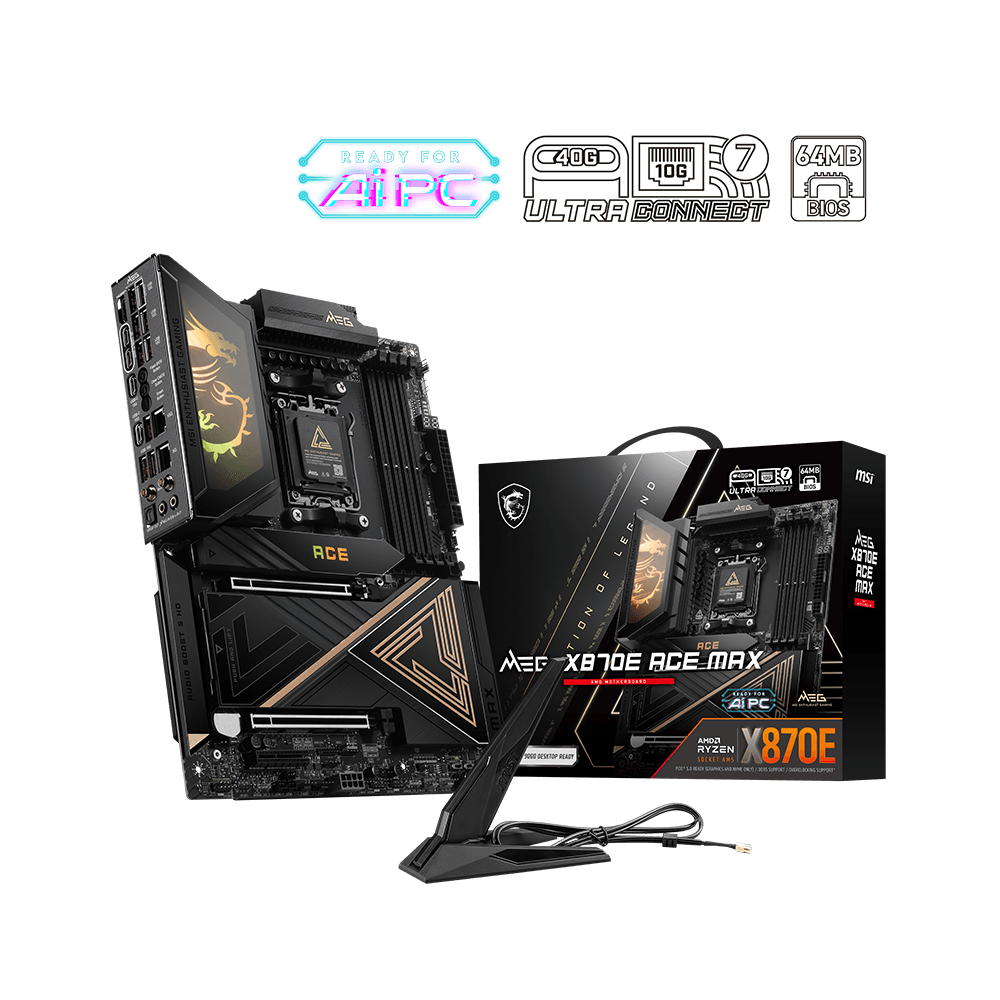 Motherboard MSI MEG X870E ACE MAX (AM5, AMD, X870, DDR5, USB3.2, SATA3)