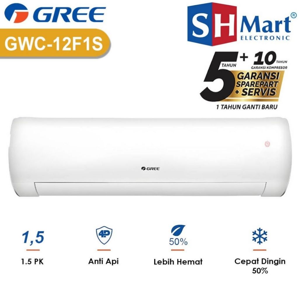 AC GREE 1,5 PK INVERTER GWC-12F1S /12F1 WHITE PEARL GARANSI RESMI (MEDAN)