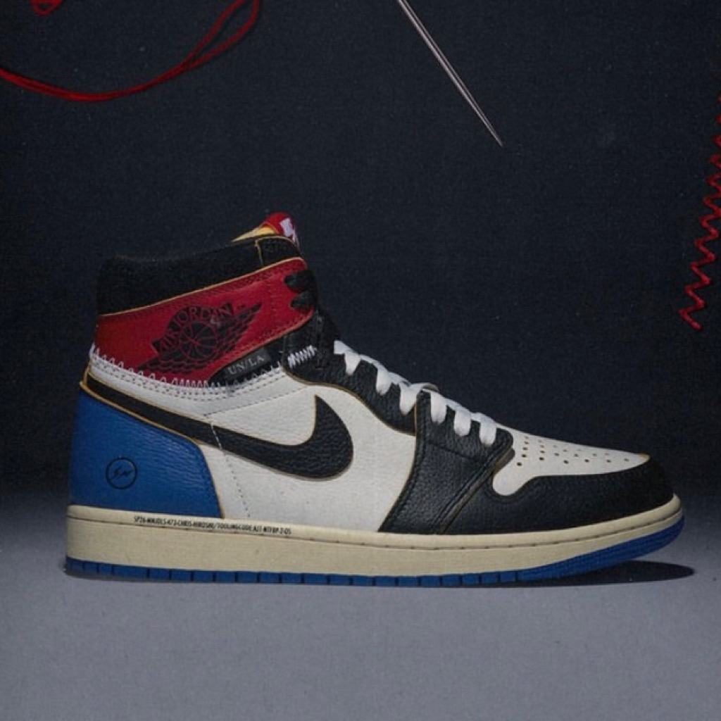 Sepatu Jordan x UNLA x Fragment Varsity red sport royal