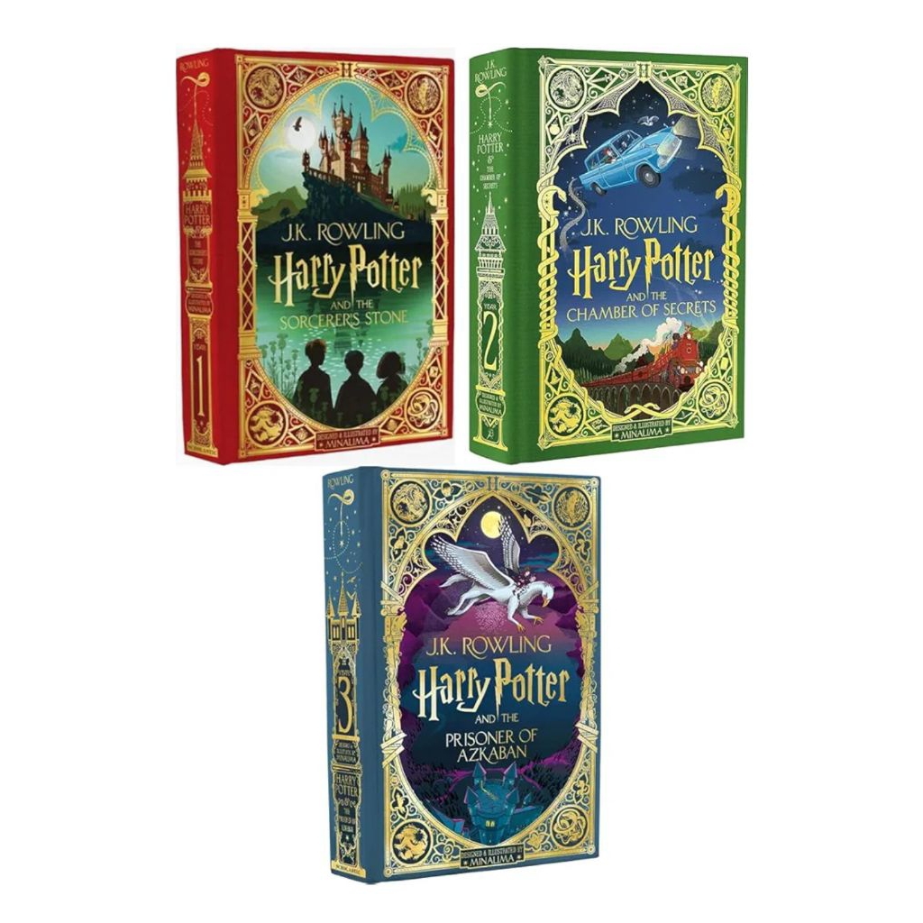 Harry Potter Minalima Illustrated Editions Set (3 Books)