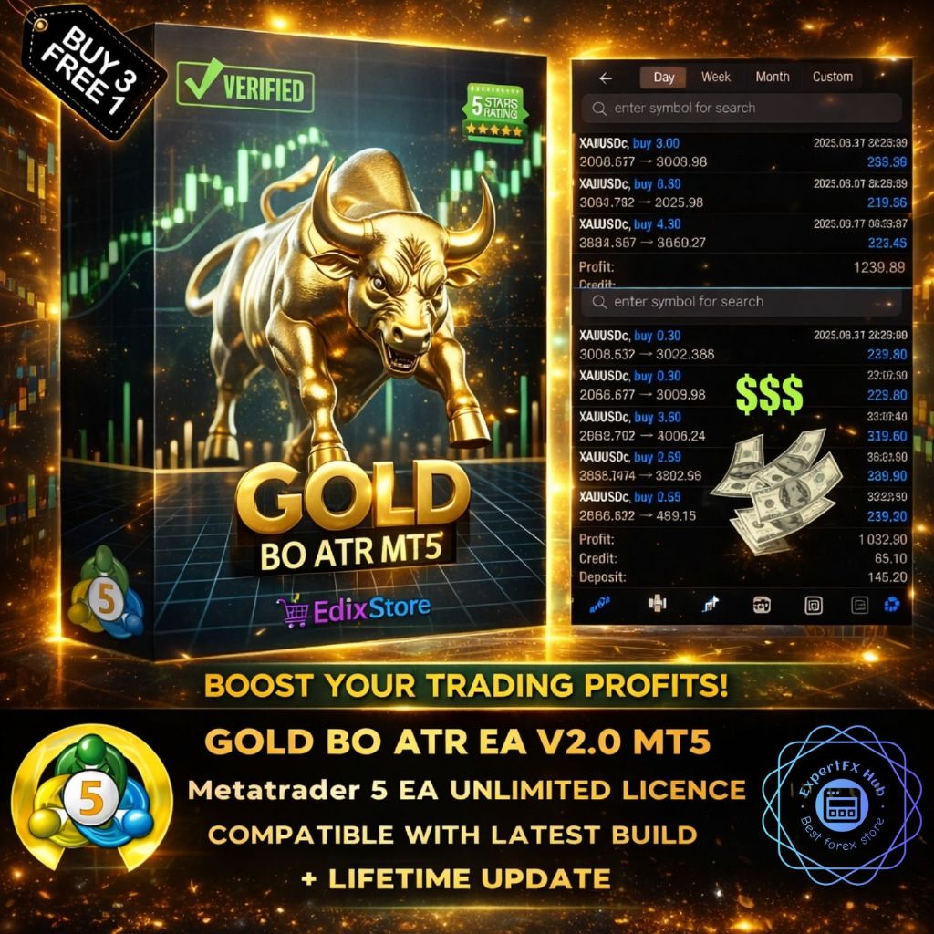 v2.0 Gold BO ATR EA Metatrader 5 Expert Advisor ftmo prop firm challenge scalping trading bot unlimi