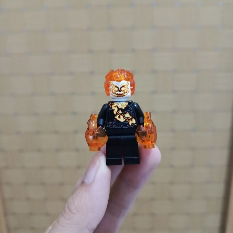 Lego minifigure ghost rider flame