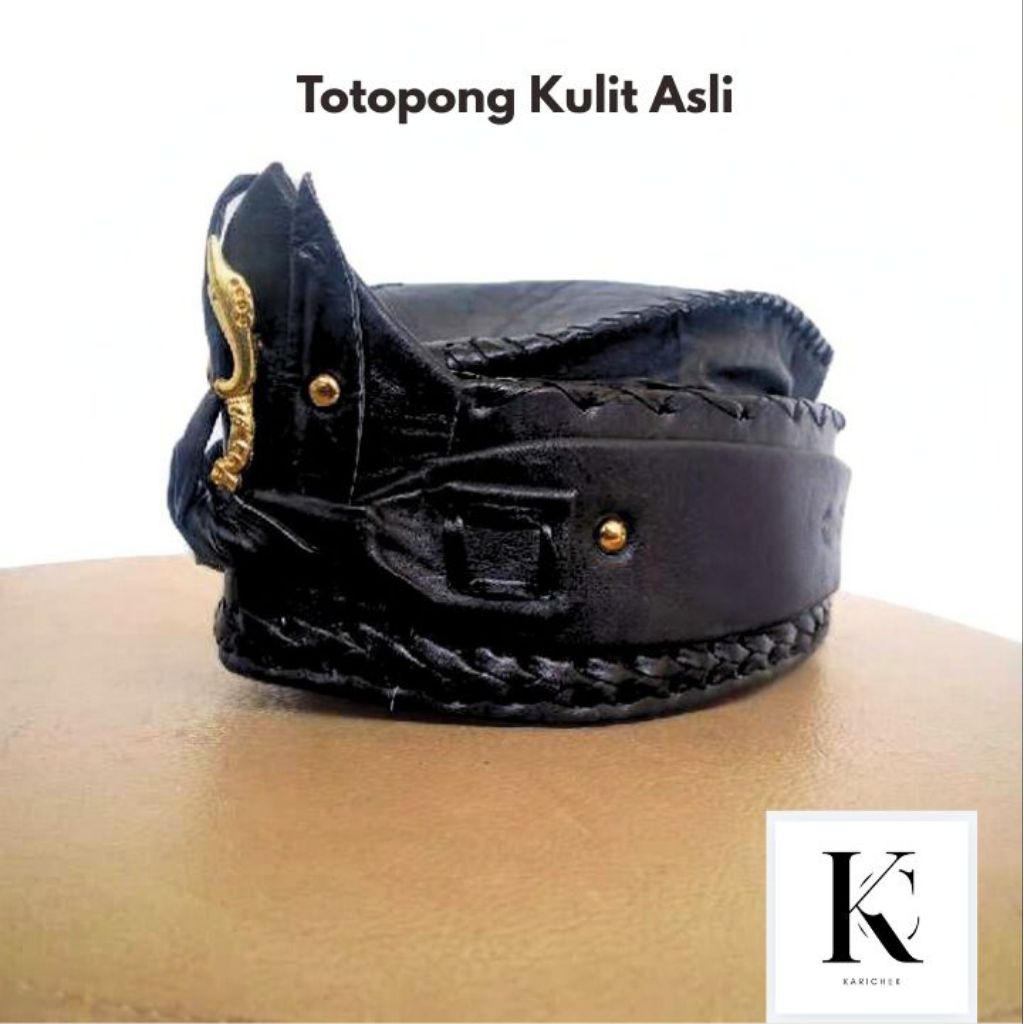 Iket Sunda Praktis,Kulit Asli Premium Blangkon,Totopong,Udeng