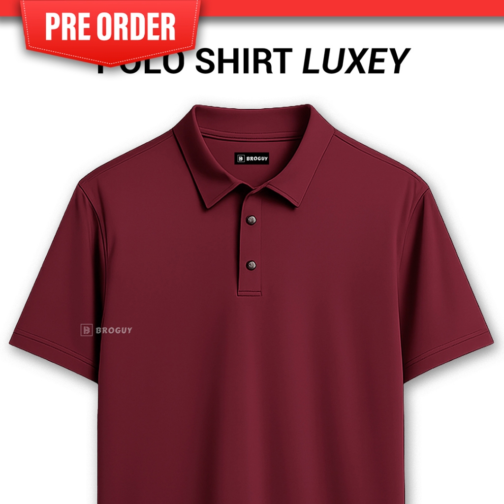 [ PRE ORDER ] BROGUY Kaos Polo Shirt Pria Luxey Elastane Knit Stretch