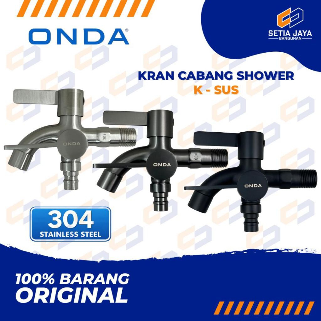 Keran / Kran Cabang / Double / Shower Onda Stainless Steel 304 K Sus