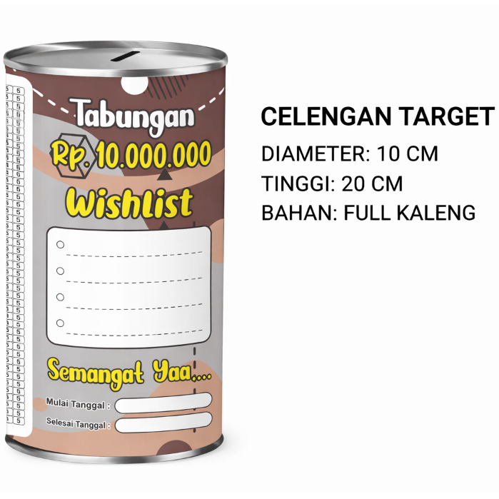 CELENGAN TARGET JUMBO BUKA TUTUP PERMANEN NABUNG 5 RIBU TARGET 10 JUTA