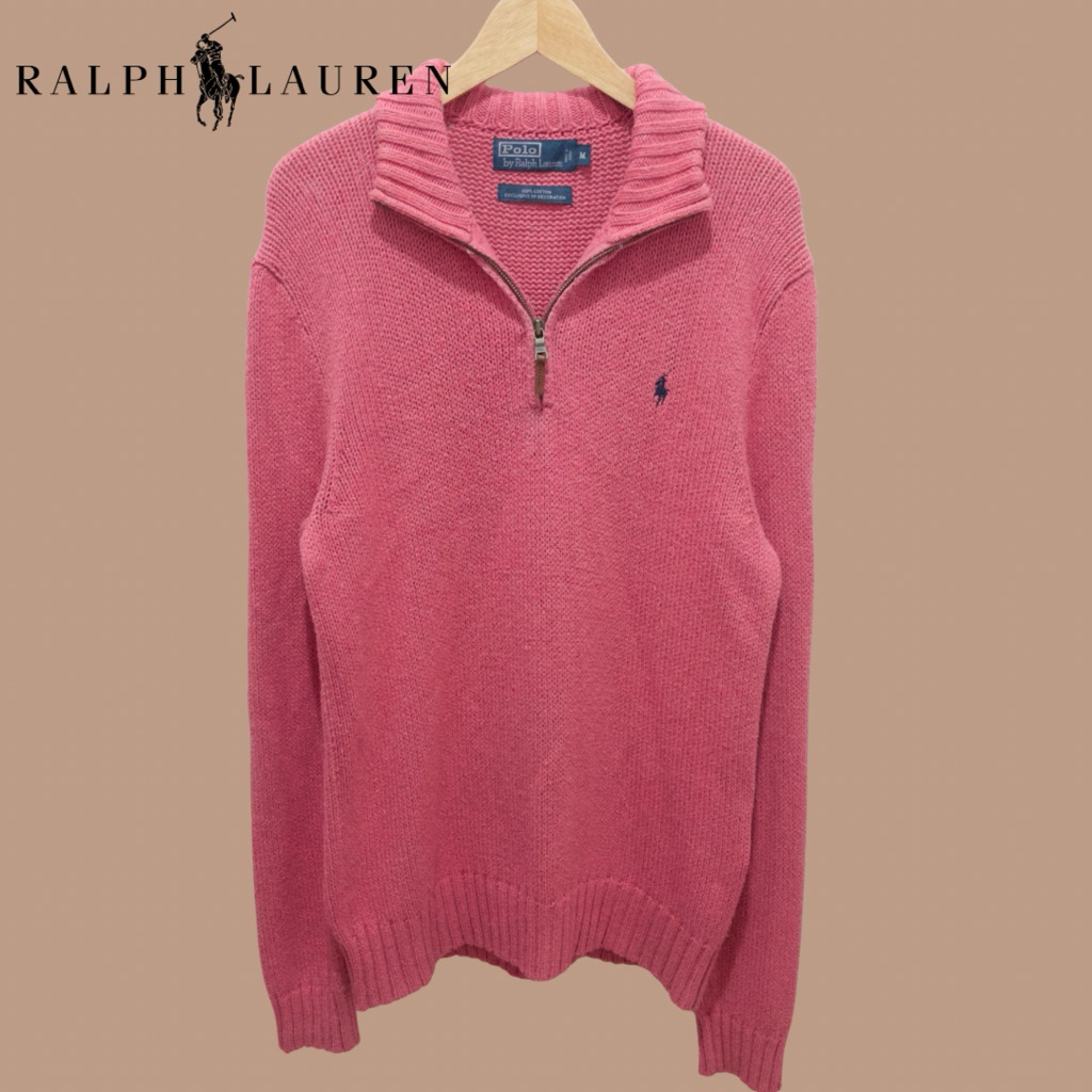 Polo Ralph Lauren Cabaret Half Zip Cotton Sweater
